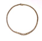 14k yellow gold diamond 9.50ct S-Link Natural tennis necklace 40.9g 17" estate — photo 5