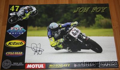 2014 Jon Foy signed Foy Brothers Racing Kawasaki ZX-6R Supersport