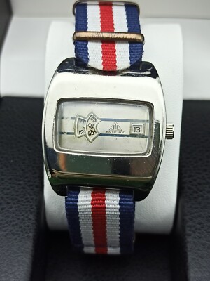 Rare VTG JIL Space Age Digital Jump Hour Digital Automatic Blue