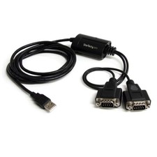 Image of StarTech 2 Port FTDI USB To Serial RS232 Adapter Cable - ICUSB2322F