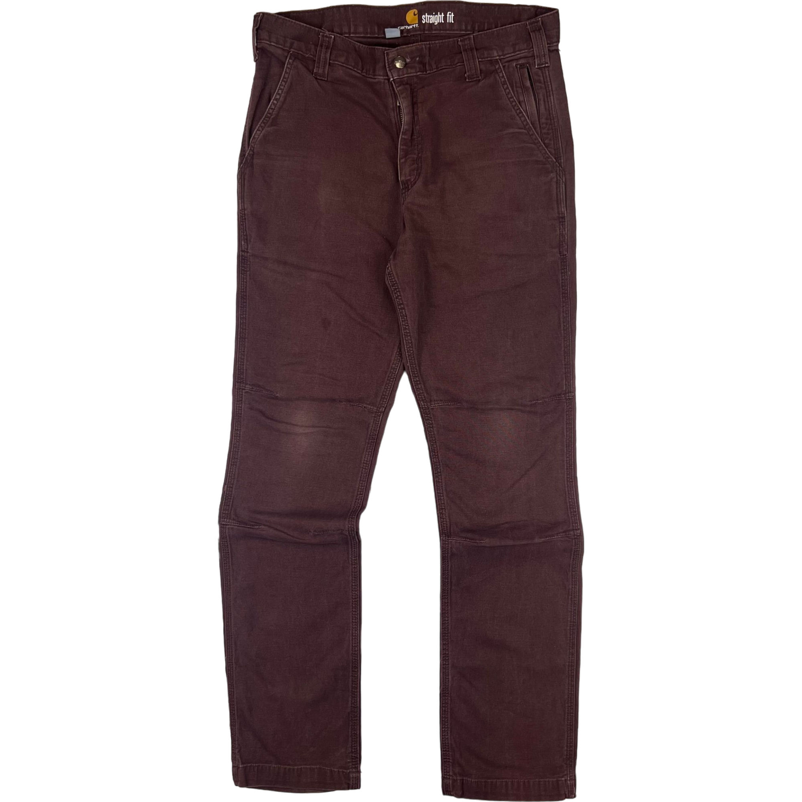 Carhartt Straight Fit Maroon Brown Jeans Men Size 32 image 2