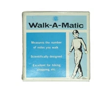 1960’s "Walk-A-Matic" Metal Pedometer No. 76333 Made In Japan Vtg