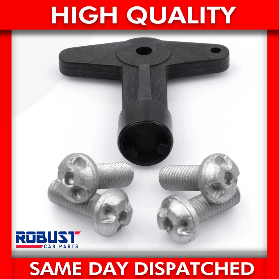ALLOY WHEEL CENTRE CAP SCREWS BOLTS WITH KEY FOR RENAULT KANGOO MEGANE SCENIC — 第 2/4 张图片