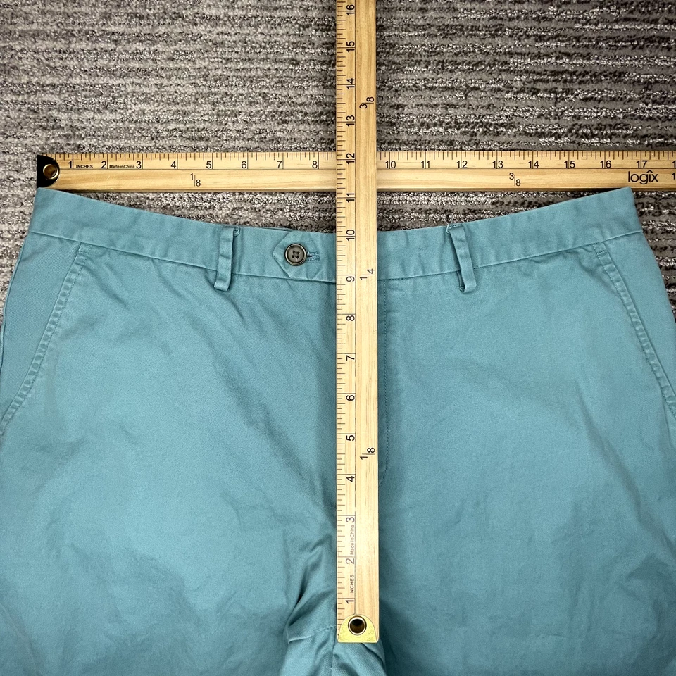 Bloomingdales Size 33w/34L Mens Pants Straight Casual Mid Rise Teal - Image 3 of 4