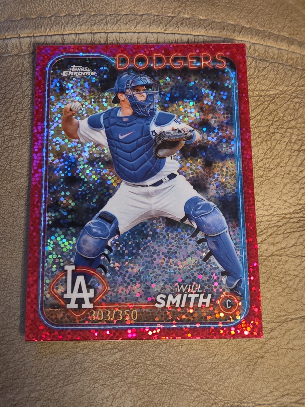 Will Smith 2024 Topps Chrome Magenta Speckle Refractor /350 #293 Los Angeles