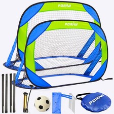 Pop up Soccer Goals Net,Portable Soccer Nets for Kids for Backyard,Set of 2 w...