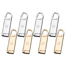  8 Pcs Zipper Set Replacement Pull Purse Metal Tabs for Luggage Broken Zippers