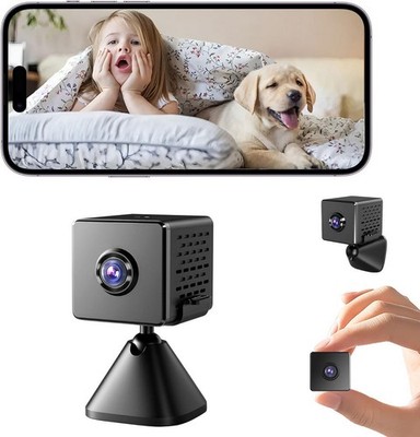 4K UHD Mini Camera With Real-Time Recording, AI Motion & Human Detection