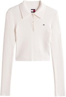 Tommy Jeans Damen Tjw Essential Polo Sweater Dw0Dw21829 Pullover, White