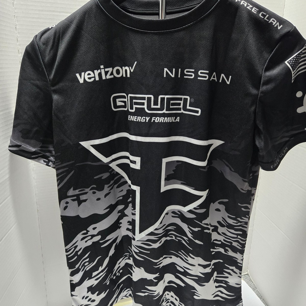 ☆新品☆G/FORE ジーフォアGLENN TOP JERSEY ブラックXL FaZe Clan Youth Boys G-Fuel Nissan Verizon Tiger Camo Esports