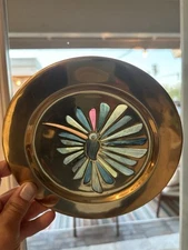 Los Castillo Mexico Brass Hummingbird Plate Rare, Vintage 7"