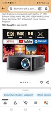 TOPTRO X9 4K Smart Projector, 1500 ANSI High Brightness, Built-in Netflix