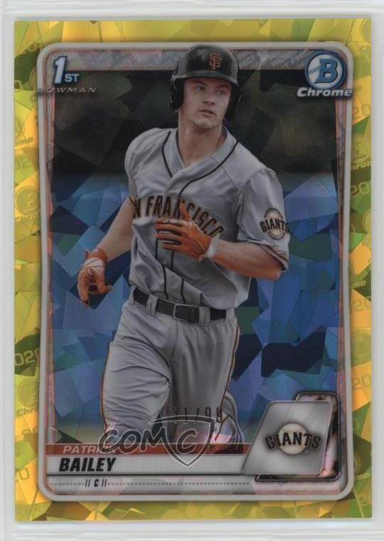 2020 Bowman Chrome Draft Sapphire Edition Yellow 31/99 Patrick Bailey 1ln4