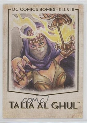 2019 Cryptozoic DC Bombshells Series III Gold Deco Foil Talia al Ghul #22 d8k