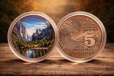 5oz AVDP Copper. 999 Yosemite National Park Colorized Natural Wonders Series