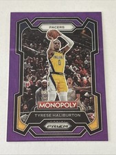 2023-24 Panini Prizm Monopoly Tyrese Haliburton Purple Wave Prizm #34 Pacers