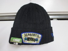 SEATTLE SEAHAWKS "NEW ERA SALUTE TO SERVICE" MENS WARM WINTER CUFF HAT NWT BLACK