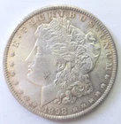 1898-0 Morgan Silver Dollar-X Fine