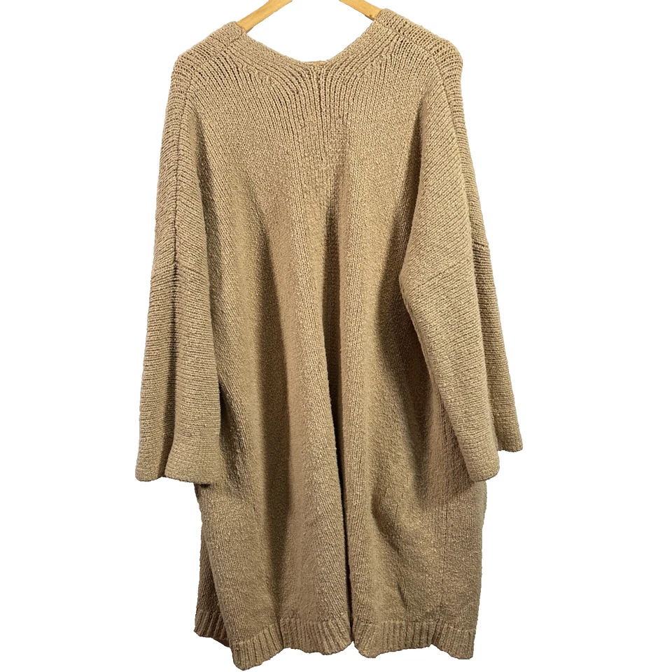 Anthropologie Heavy Chunky Knit Boho Cardigan Womens M Open Front Duster Sweater - Image 2 of 4