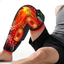 Red Light Therapy Knee Calf Wrap Heat Massager 100 LED 660nm 850nm Cordless