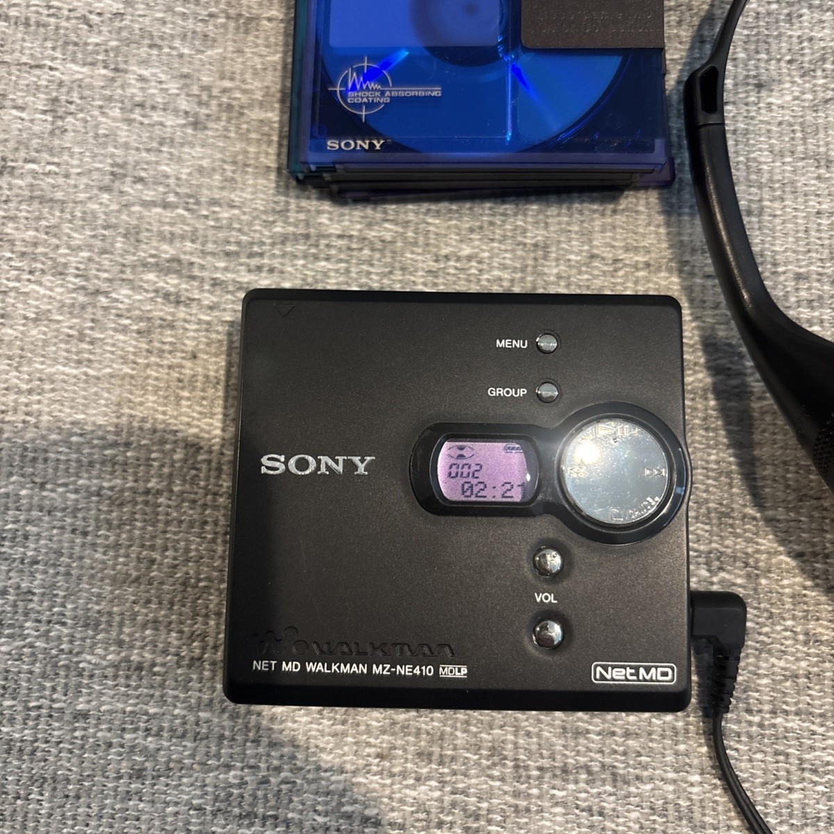 Sony Net MD Walkman MZ-NE410 MDLP MiniDisc Player - Tested