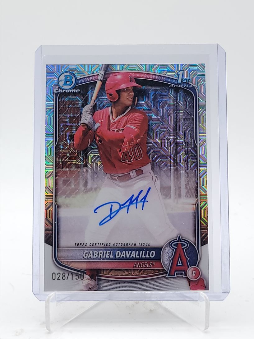 GABRIEL DAVALILLO 2025 BOWMAN CHROME 1ST AUTOGRAPH CHOICE HTA AUTO /150 Q3967