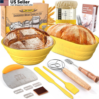 Sourdough Bread Baking Supplies 34 OZ starter kit 34 oz, Yellow