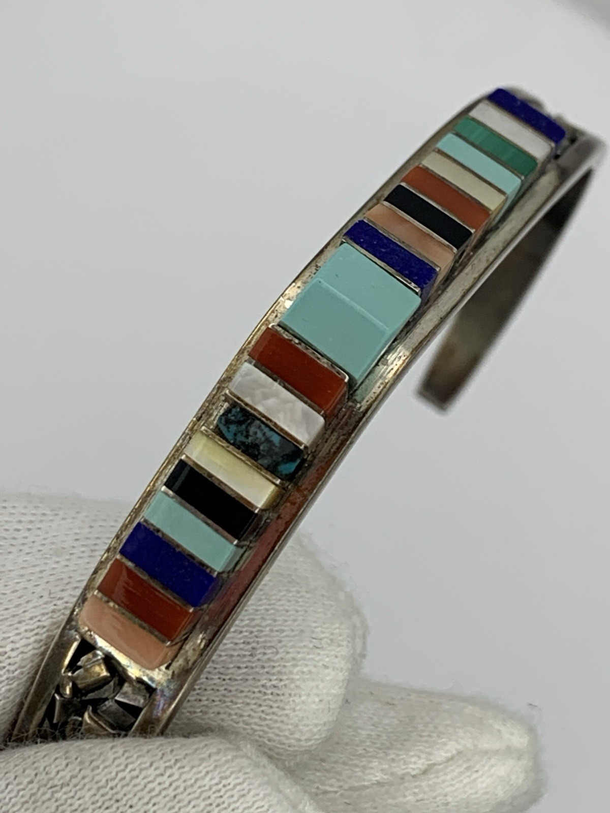 SterlingSilver Native American Multistone Bracele… - image 3