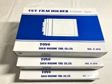 Blue Logo 6pcs [Unused in Box] Toyo 4x5 Cut Film Holder Back Large Format JAPAN