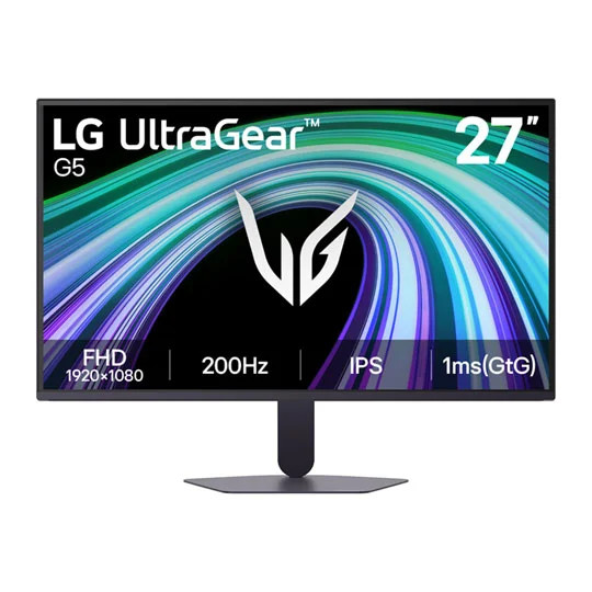 LG UltraGear™ G5 27G523B-B 27 inch FHD 200Hz IPS Gaming Monitor | sRGB 99%, HDR10, 1ms GtG, G‑SYNC Compatible, FreeSync Premium, HDMI & DisplayPort, Tilt Adjustable Stand - Image 6