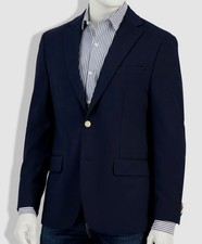 Tommy Hilfiger Mens Blue Solid Modern Fit Blazer Sport Coat Suit Jacket Sz 40R