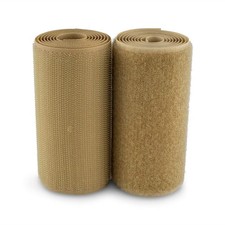 4 Inch Wide Beige Sew on Hook and Loop Tape Non-Adhesive 1 Yd Length Beige Ny...