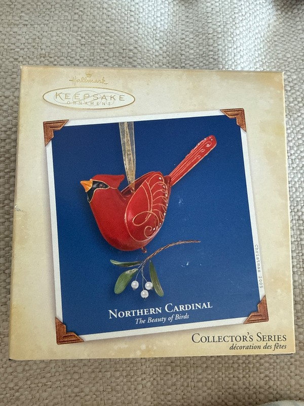 Hallmark QX2135 Ornament - Red Northern Cardinal new in Box