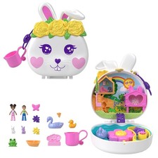 Polly Pocket Blumen-H&auml;schen Schatulle - Spielset mit 2 Puppen - HKV36