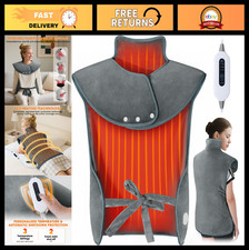 Large Wearable Heating Pad for Back, Neck  Shoulders - 3 Heat Settings, Auto-Of