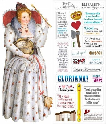 Greeting Card Stickers UPG Quotable Notables NEW Queen Elizabeth I