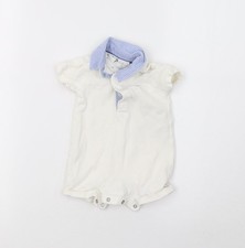 Baby UK Size Newborn Debenhams White Babygrow One-Piece