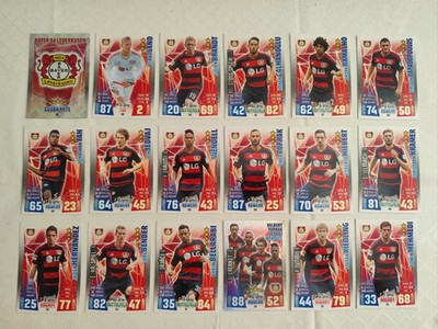 Match Attax Bundesliga 15/16 Bayer Leverkusen Team Set 18 Karten 2015/2016