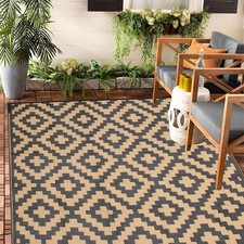 Enipate Geometric Outdoor Rugs for Patios Clearance, 152x 244cm(5x8ft) Reversib