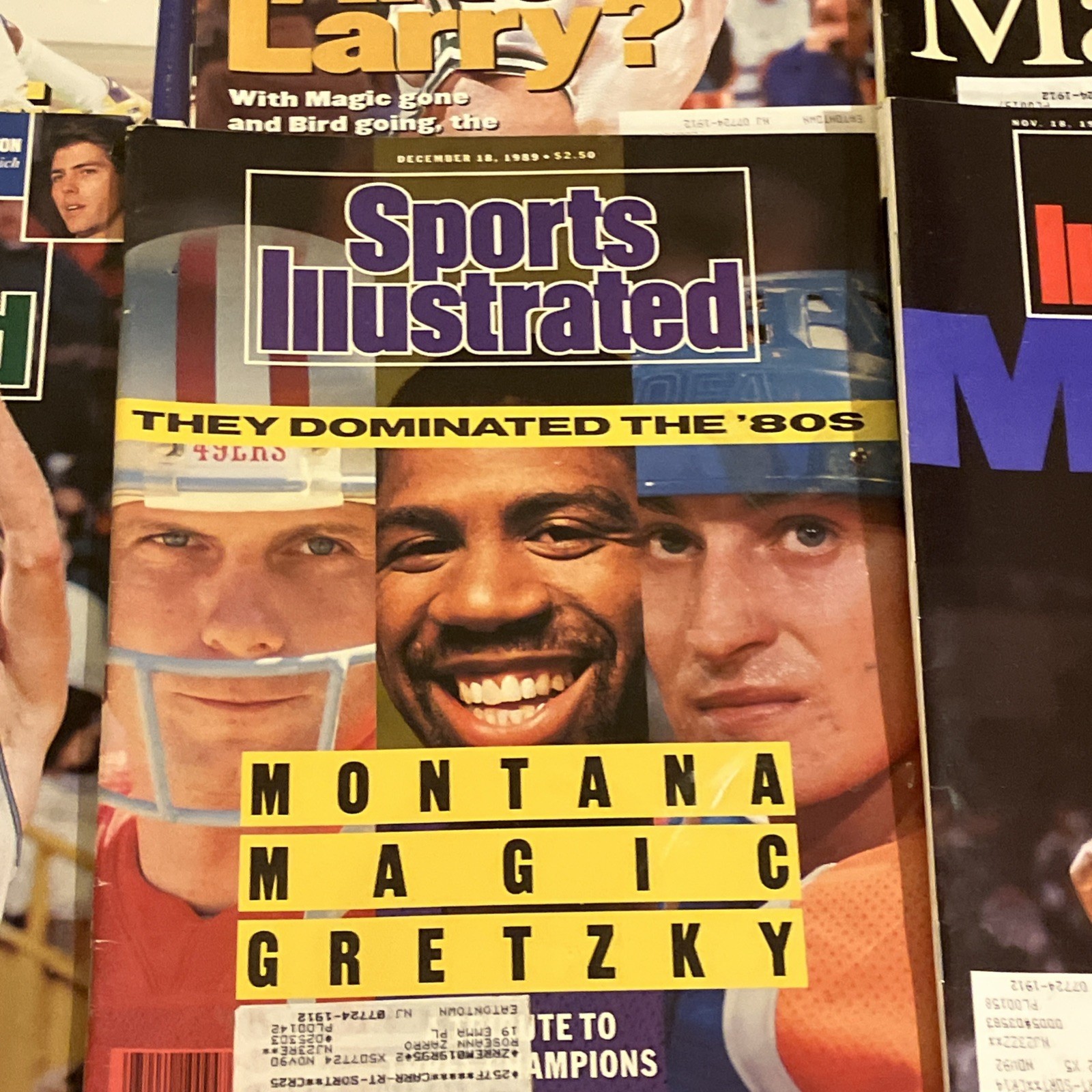 Lot Of 6 Magic Johnson & Larry Bird Sports Illustrated Covers 90s