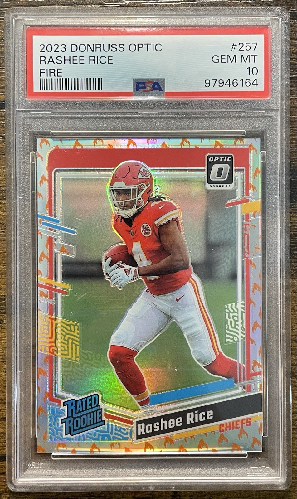2023 Donruss Optic Fire Emoji Rashee Rice Rookie SSP #257 PSA 10! POP 18 RC!