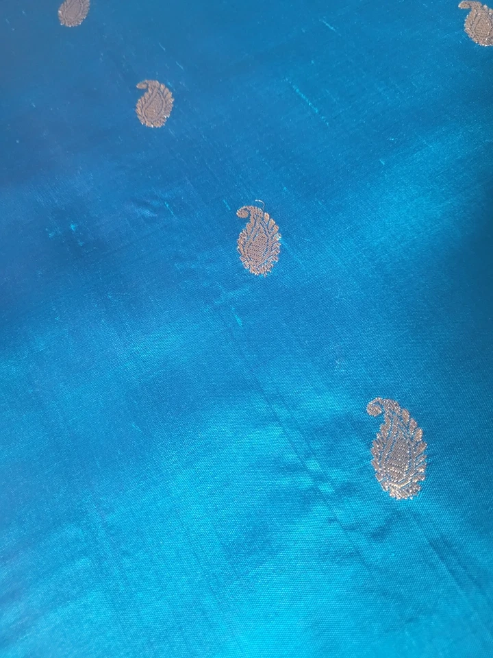 N28 Chemin de table en brocard lamé Inde table runner silk brocade 53x223cm - Photo 4/4