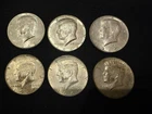 1969 Kennedy Half Dollars 40 Pct Silver Total of 6 coins