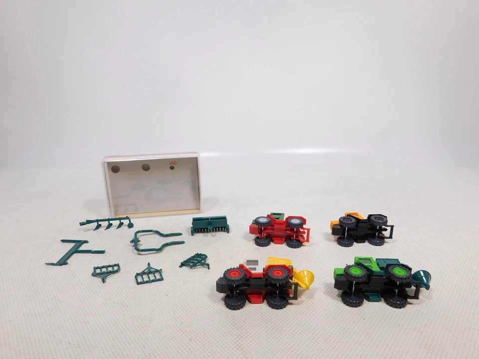 Wiking 1:87 H0 5x Modello: Mb-Trac + Set Anhänge-geräte Sg / Mint + 1x Box # - Immagine 3 di 4