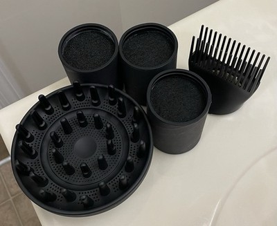 Lot of 5 Hair Dryer Attachments Large Diffuser Comb Assorted Diffuser Barrels