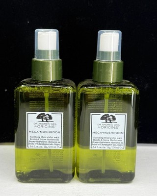 Origins Mega Mushroom Soothing Hydra mist 6.8 oz total [Lot of 2] 3.4 oz each