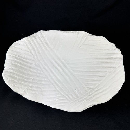 Global Views White Ceramic Maitake Criss-Cross Wall Decor Studio Made Italy
