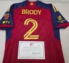 Real Salt Lake ANDREW BRODY Signed Match Used Soccer Jersey 2024 Season RED