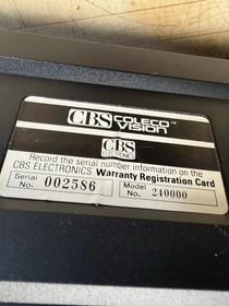 CBS Colecovision Console And Games, Power Supply , Untested