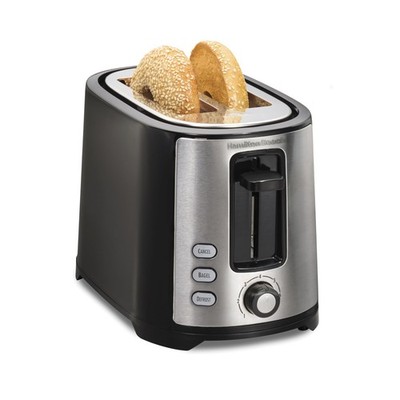 Hamilton Beach 2 Slice Extra Wide Slot 2 Slices, Black & Stainless Steel